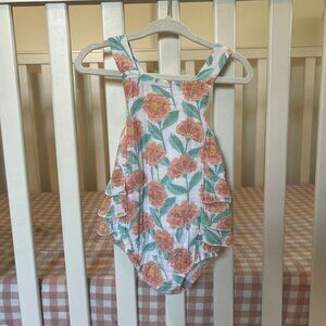 Angel Dear Marigold Garden Ruffle Sunsuit 6-12 Months